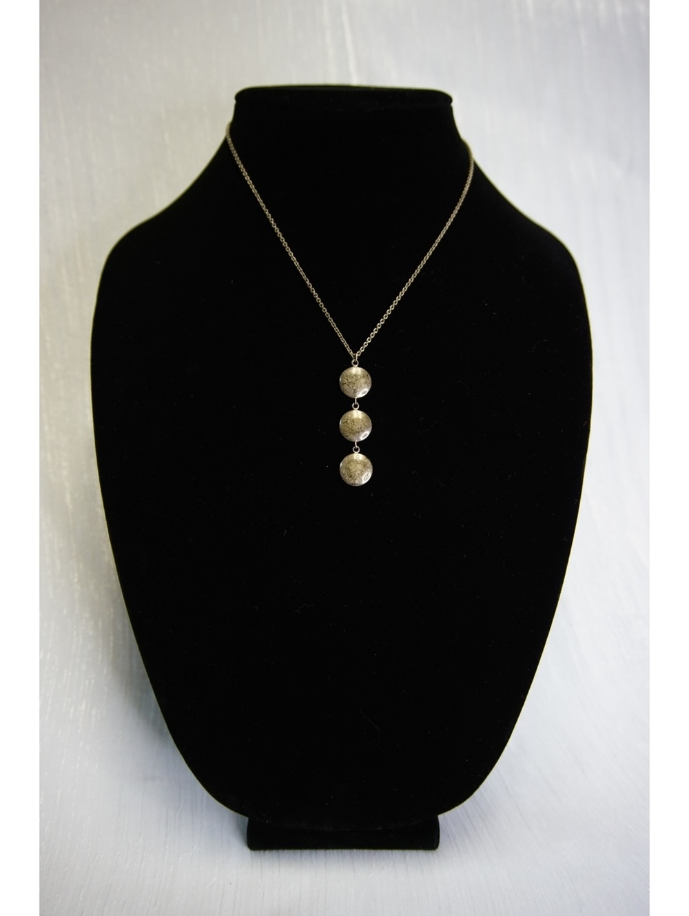 Tiffany & co. Silver necklace with three round dangle pendants